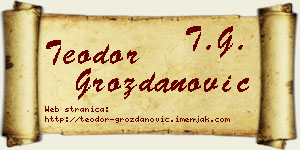 Teodor Grozdanović vizit kartica